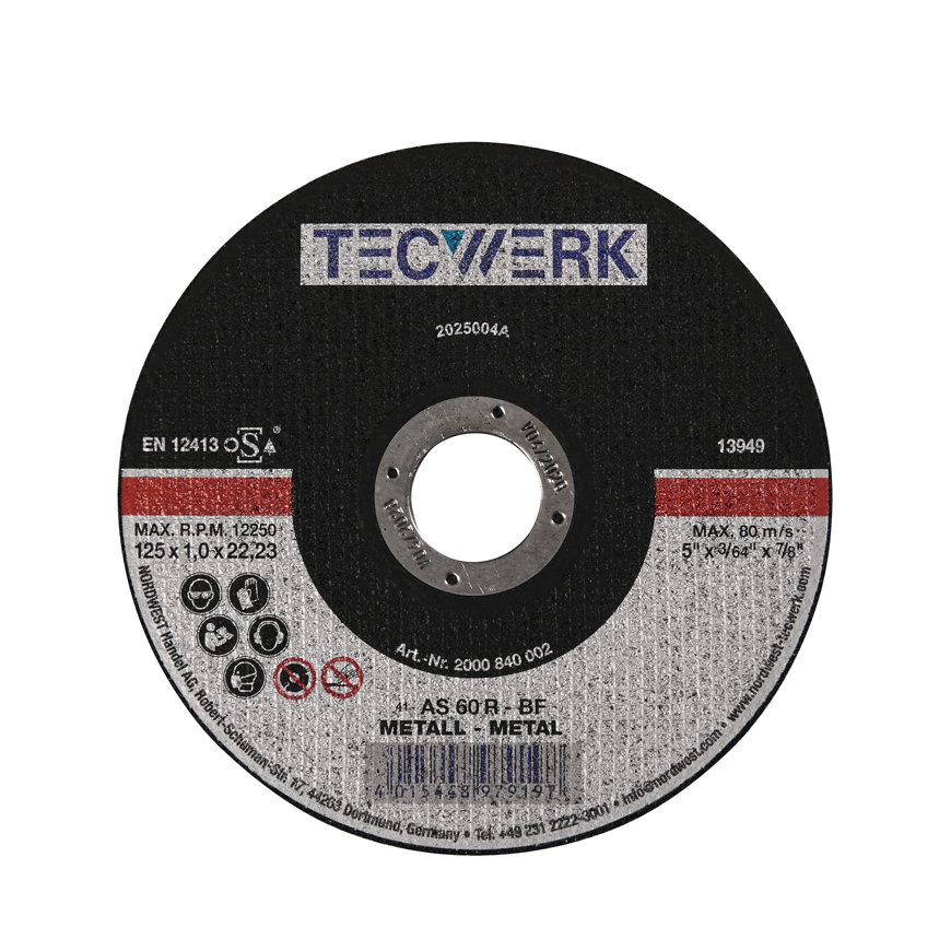 Tecwerk doorslijpschijf, d = 230 mm, dikte = 3 mm, recht, staal, boorgat 22,23 mm 