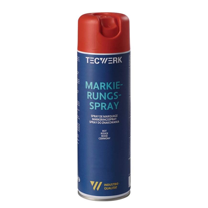 Tecwerk markeerverf, rood, spuitbus &agrave; 500 ml 
