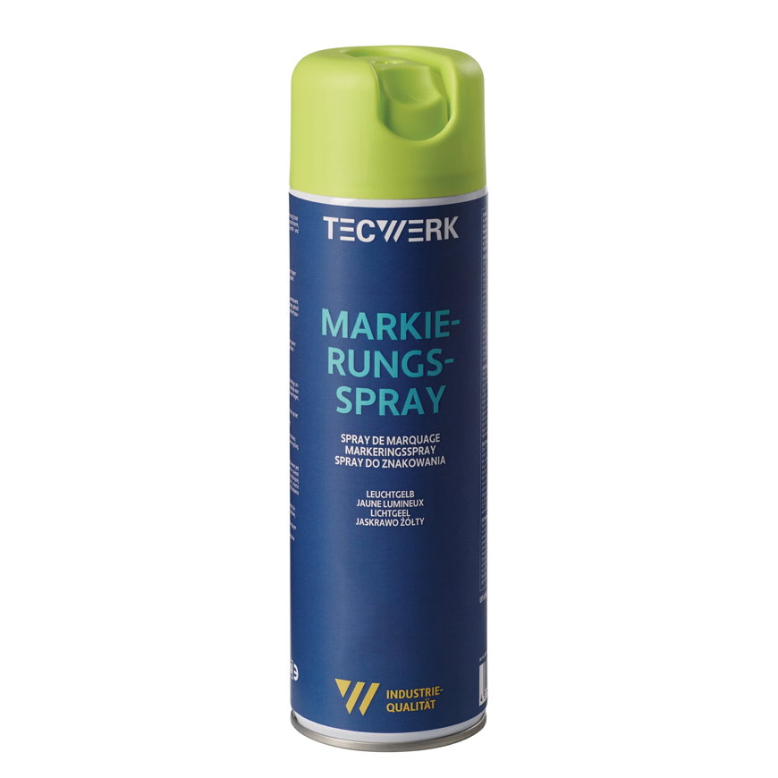 Tecwerk markeerverf, fluorescerend geel, spuitbus &agrave; 500 ml 