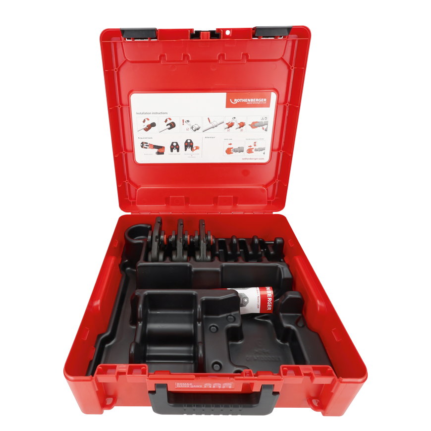 Rothenberger persbekkenset, type iJAW, voor Romax Nano, TH 16-20-26 mm