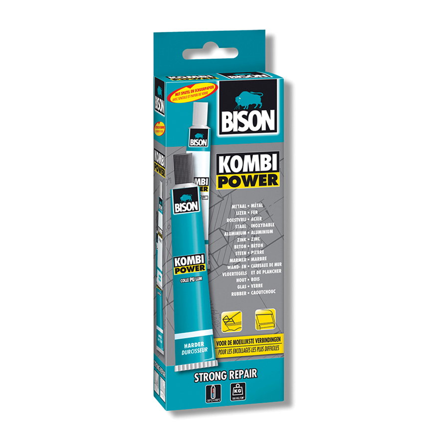 Bison 2-componentenlijm, Kombi Power, tube à 65 ml 