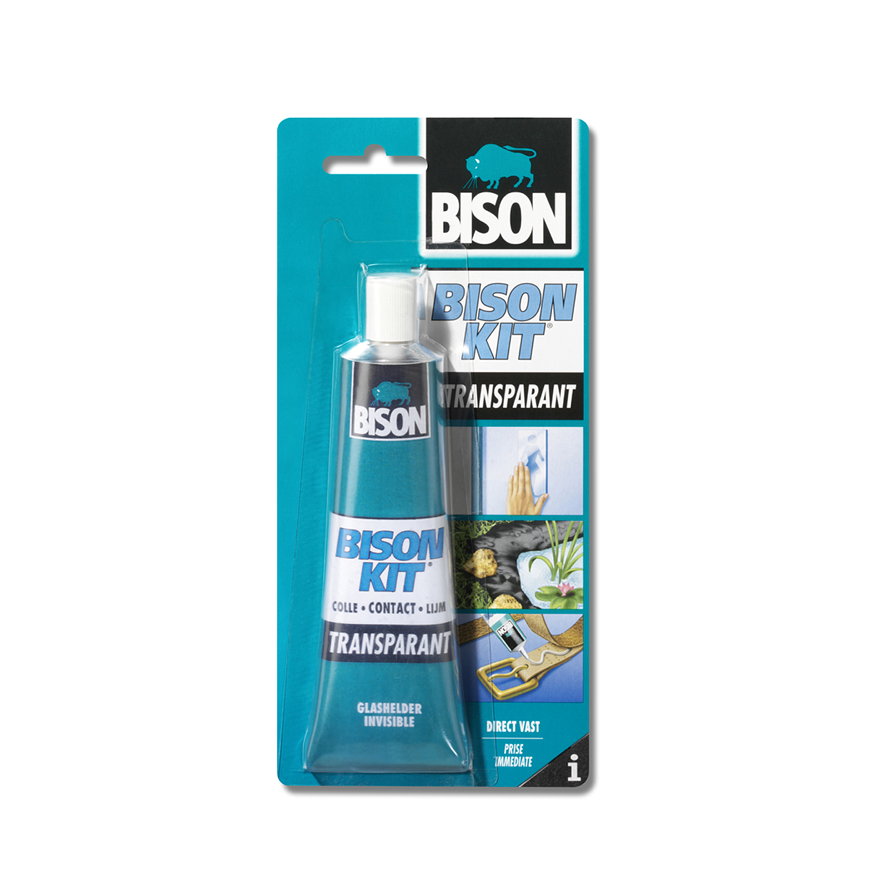 Bison Kit Kontaktkleber, transparent, Tube à 100 ml