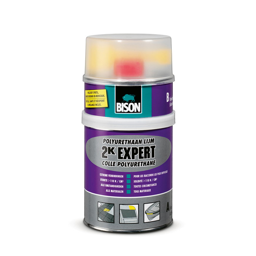 Bison polyurethaan lijm, 2K Expert, set à 900 gram 