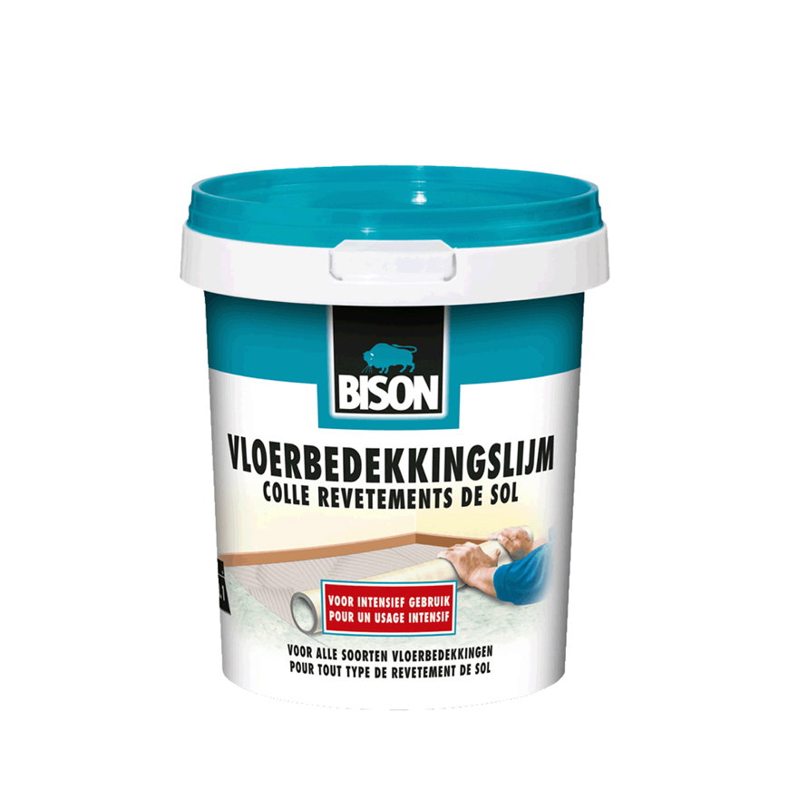 Bison vloerbedekkingslijm, pot à 1 kg 