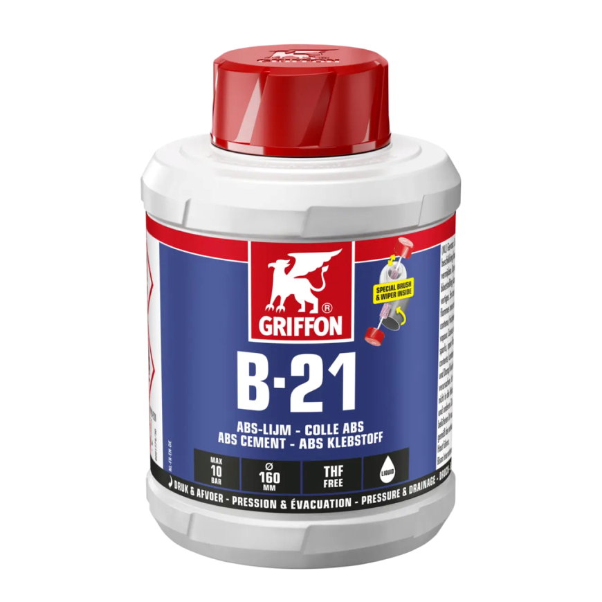 Griffon abs lijm, B-21, deksel met kwast, bus à 500 ml 