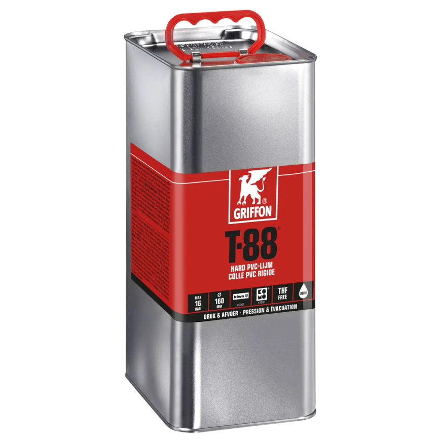 Griffon hard pvc lijm, T-88, blik à 5000 ml 