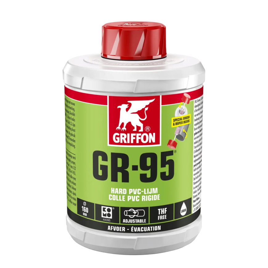 Griffon Hart-PVC-Kleber, GR-95, Deckel mit Pinsel, Dose à 1 Liter 