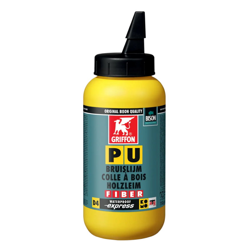 Griffon PU-Holzleim, Fiber, wasserfest, D4, Flasche à 750 g 