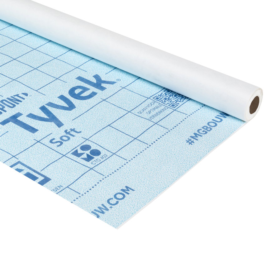 Tyvek waterkerende damp-open folie, type Soft, b = 1,5 m, l = 50 m 