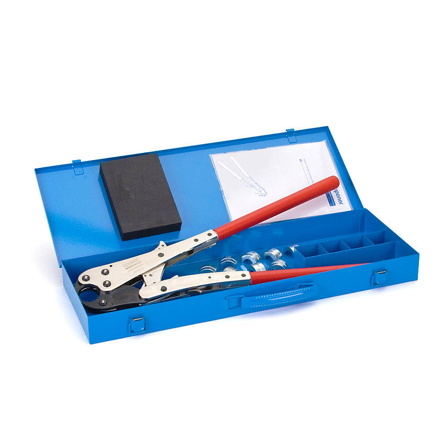 Uponor MLC handperstangset, incl. koffer en inzetbekken, 14 - 16 - 20 mm 