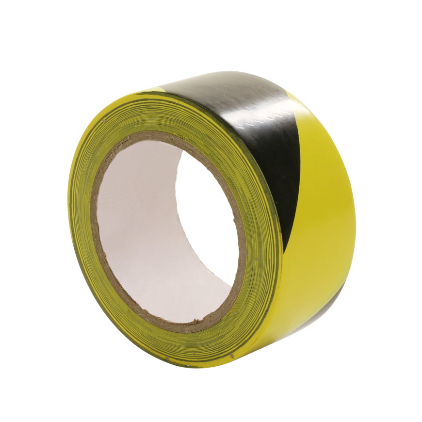Multicoll markeringstape, pe, b = 50 mm, l = 66 m, zwart/geel 