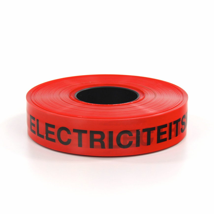 Waarschuwingslint, polyetheen, elektra, rood, l = 250 m 