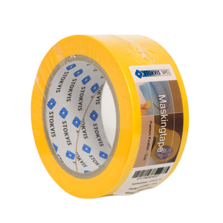 Stokvis papier premium afplak/schilderstape, type 126500 YE, b = 50 mm, l = 50 m, gold 