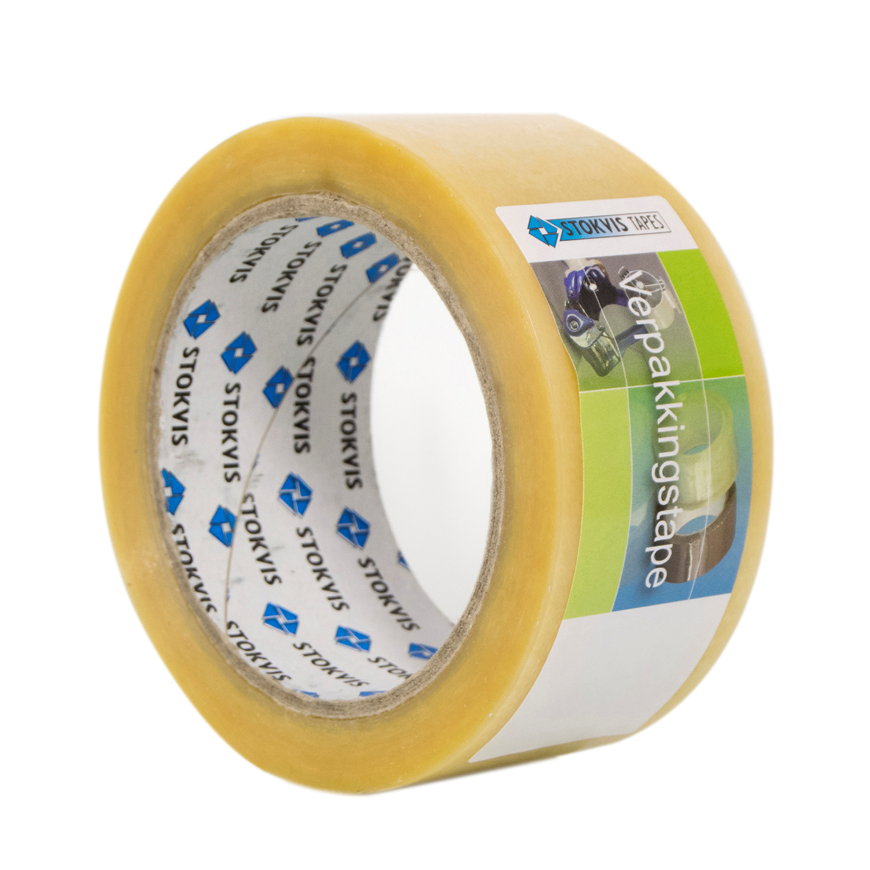 Stokvis verpakkingstape, pvc, type M220 TR, b = 48 mm, l = 66 m, transparant