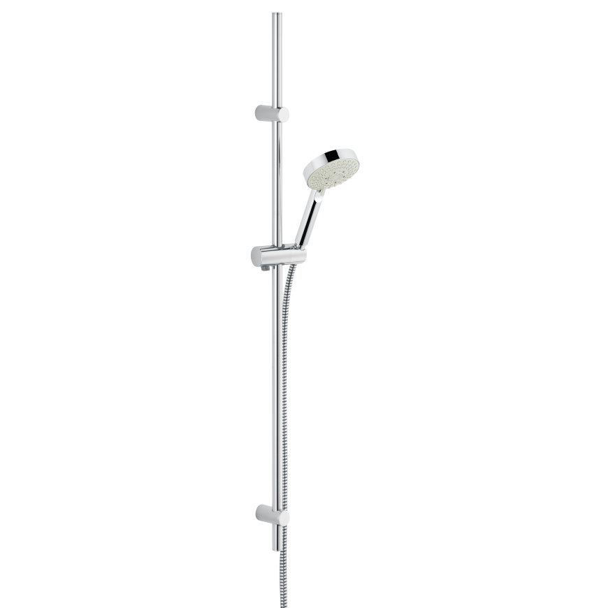 Glijstangset, serie Ascona, wandstang 60 cm, chroom, 5 stralen 