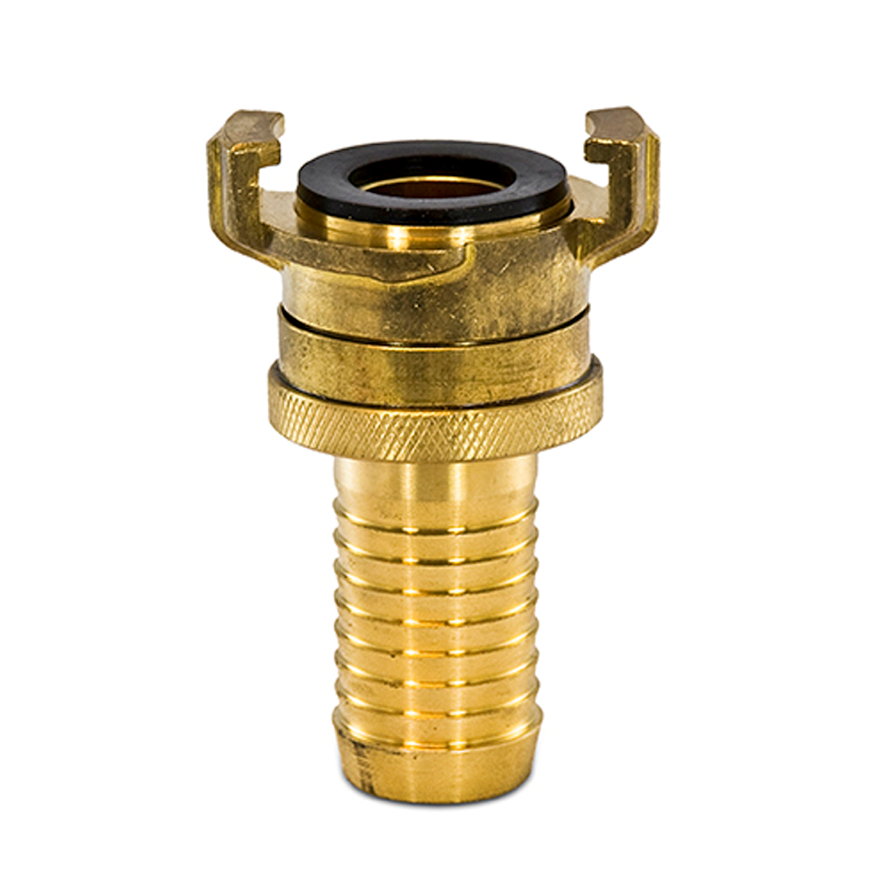 Nuvra GK druk- / zuigkoppeling met nastelbare slangtule, messing, 19 mm 