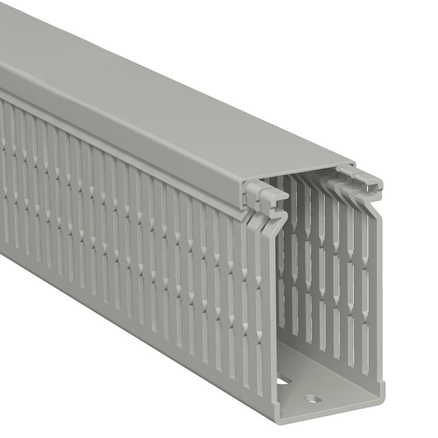 OBO Bedradingskoker, type LK4 N 80040, pvc, l = 2 m, 80 x 40 mm, steengrijs 