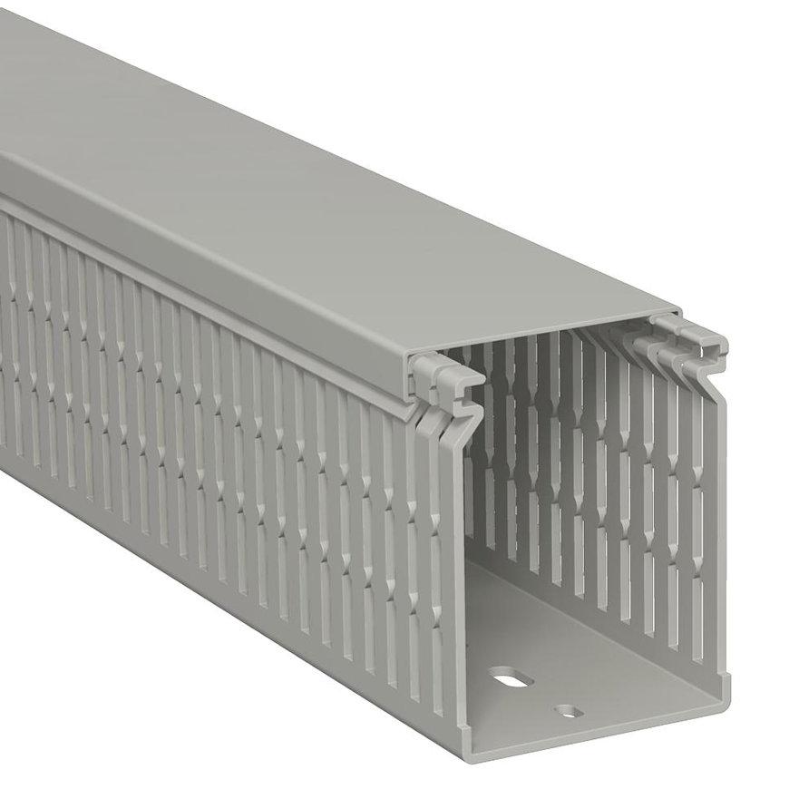 OBO bedradingskoker, type LK4 N 80060, pvc, l = 2 m, 80 x 60 mm, steengrijs