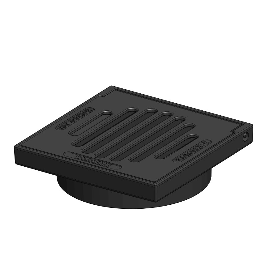 Nuvra tegelpadkolk kop, type BSS 3030/8 , gietijzer, A15, 300 x 300 mm 