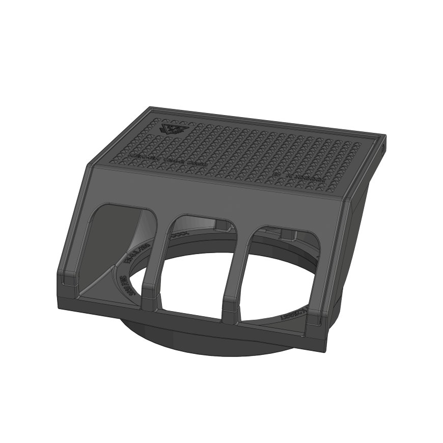 Trottoirkolk kop, type BST 3838 RWS, gietijzer, C250, 380 x 380 mm