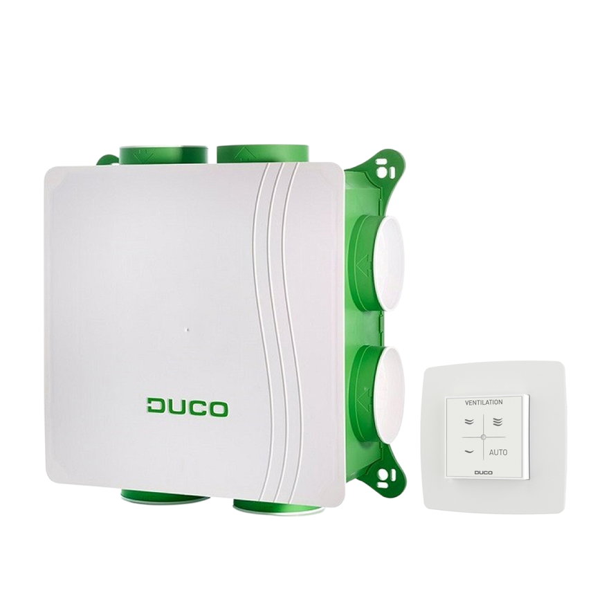 Duco ventilatie-unit, type DucoBox Silent 2.0 + RF/bat bediening 