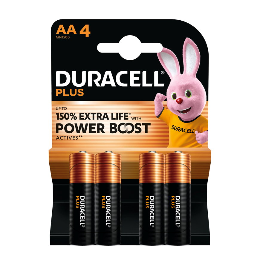 Duracell Boost Alkaline batterij, AA, 1,5V, LR06, kaart à 4 stuks 