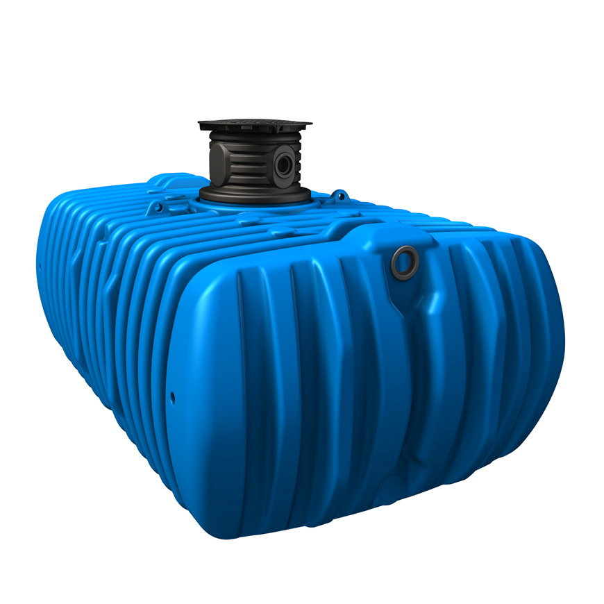 4Rain regenwatertank XL incl. schacht, 7000 liter, 330 x 210 x 134 cm, ondergronds