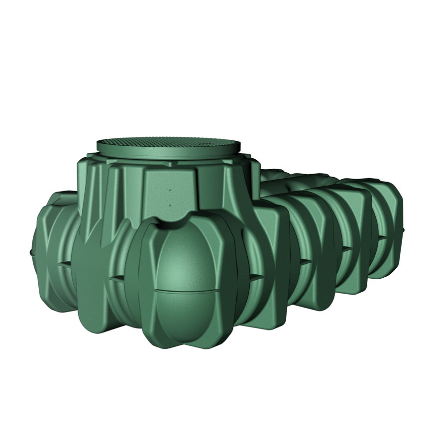 Garantia Li-Lo regenwatertank, 1500 liter, 210 x 125 x 101,5 cm, ondergronds