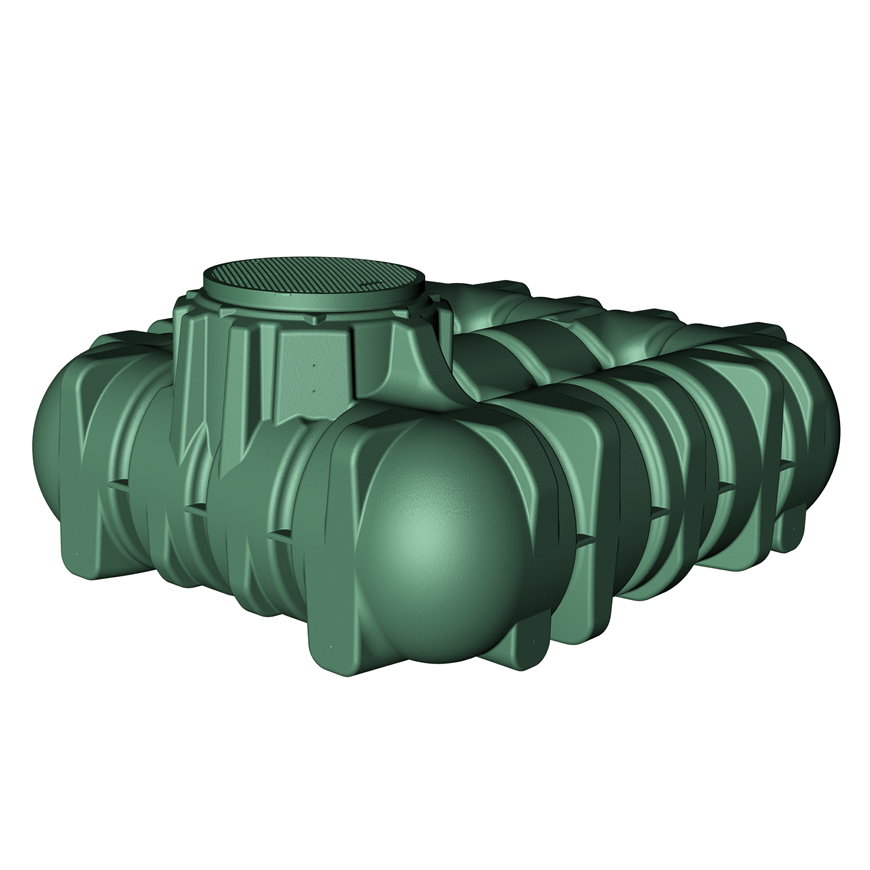 Garantia Li-Lo regenwatertank, 3000 liter, 245 x 210 x 105 cm, ondergronds