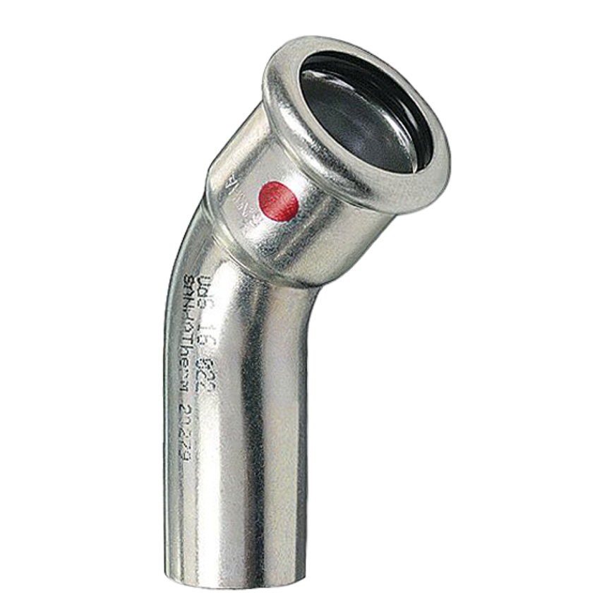 Sanha Therm bocht 45°, staal, spie x pers, 35 mm 