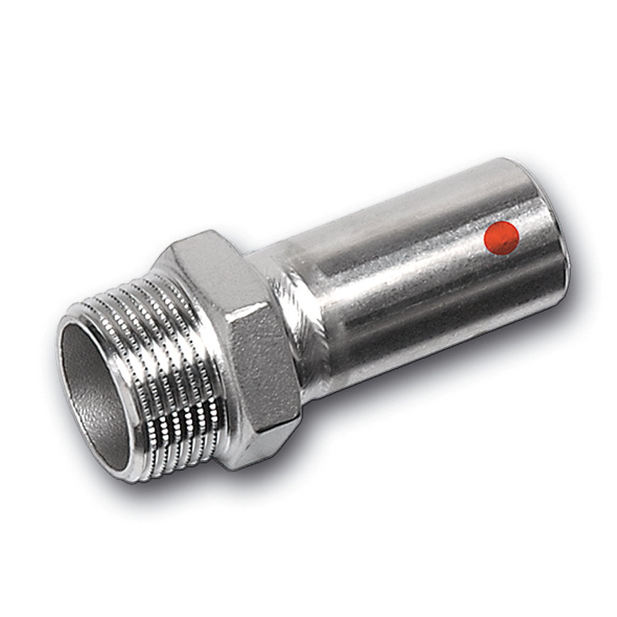 Sanha NiroTherm draad koppeling, spie x buitendraad, 18 mm x ½"