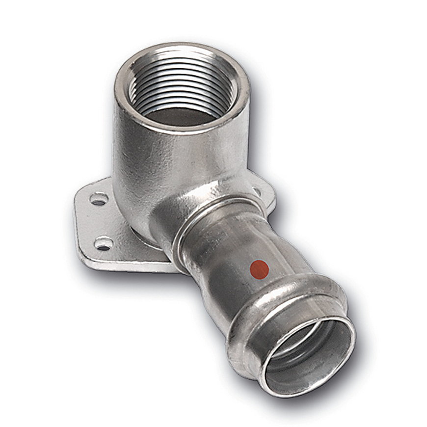 Sanha NiroTherm muurplaat, pers x binnendraad, 15 mm x ½"