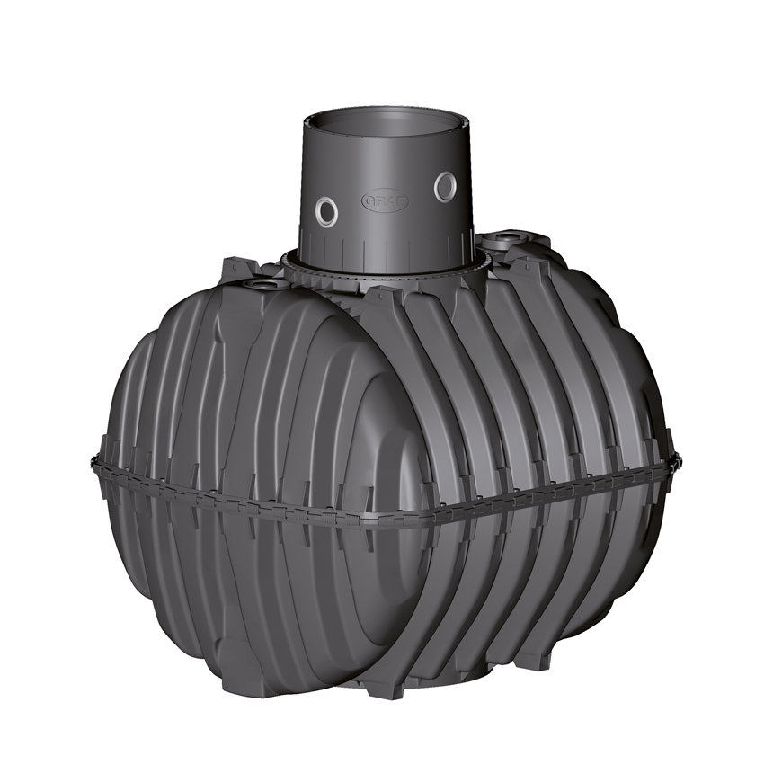 Carat S regenwatertank, polyetheen, 6500 liter, 239 x 219 x 271 cm, ondergronds 