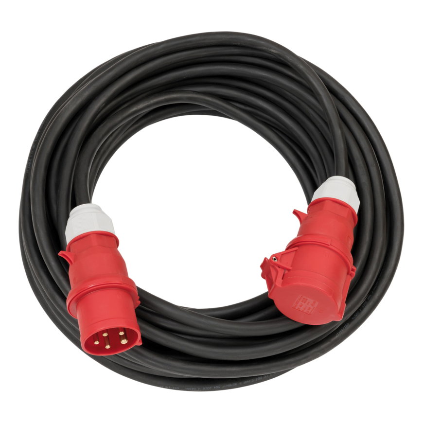 Brennenstuhl verlengkabel, CEE, H07RN-F, rubber, zwart, 5 x 4 mm&sup2;, 32 A, l = 10 m 