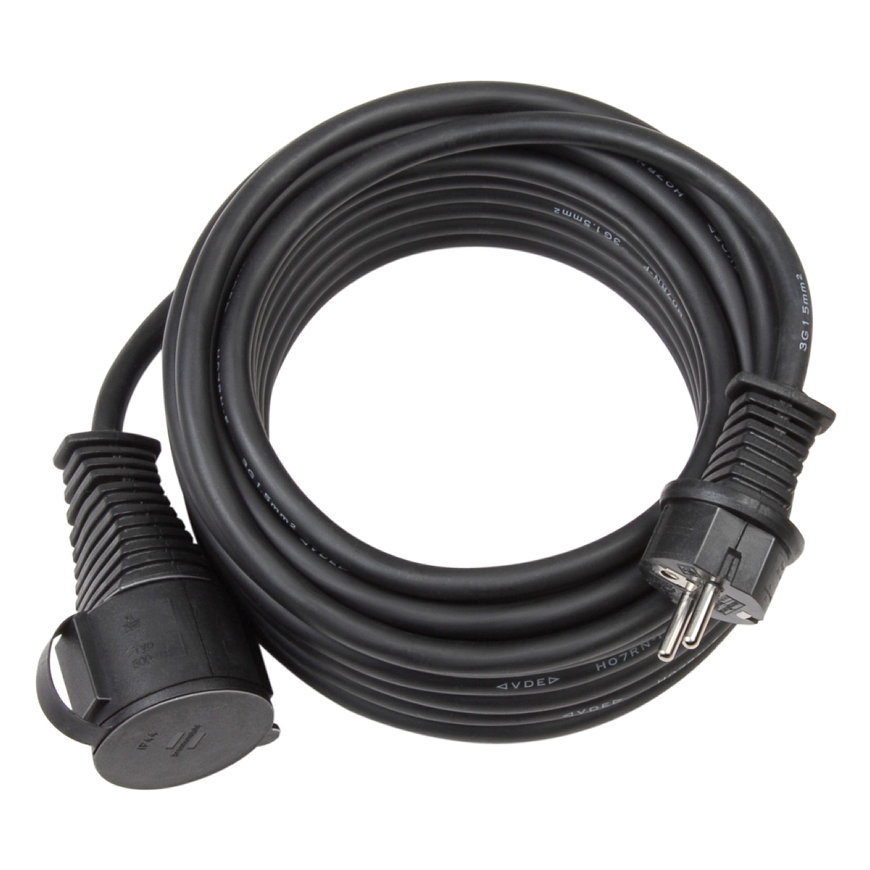 Brennenstuhl verlengkabel, H07RN-F, rubber, zwart, 3 x 2,5 mm&sup2;, 16 A, l = 10 m 