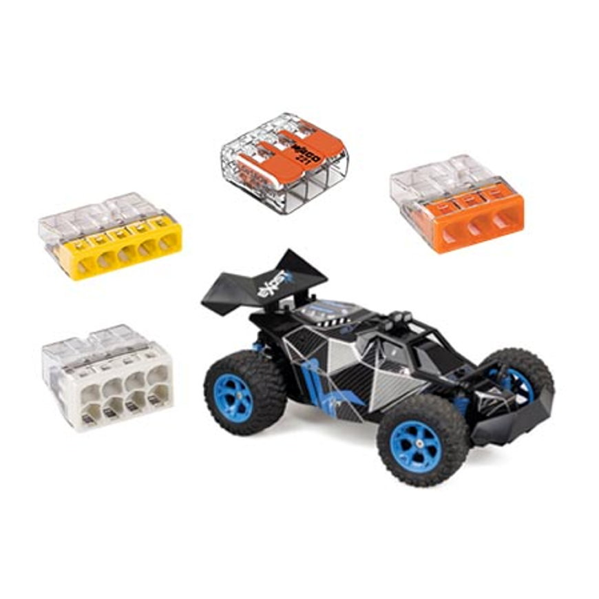 Wago actie, lasklemmen en verbindingsklemmen set, met RC auto 25 Km/h