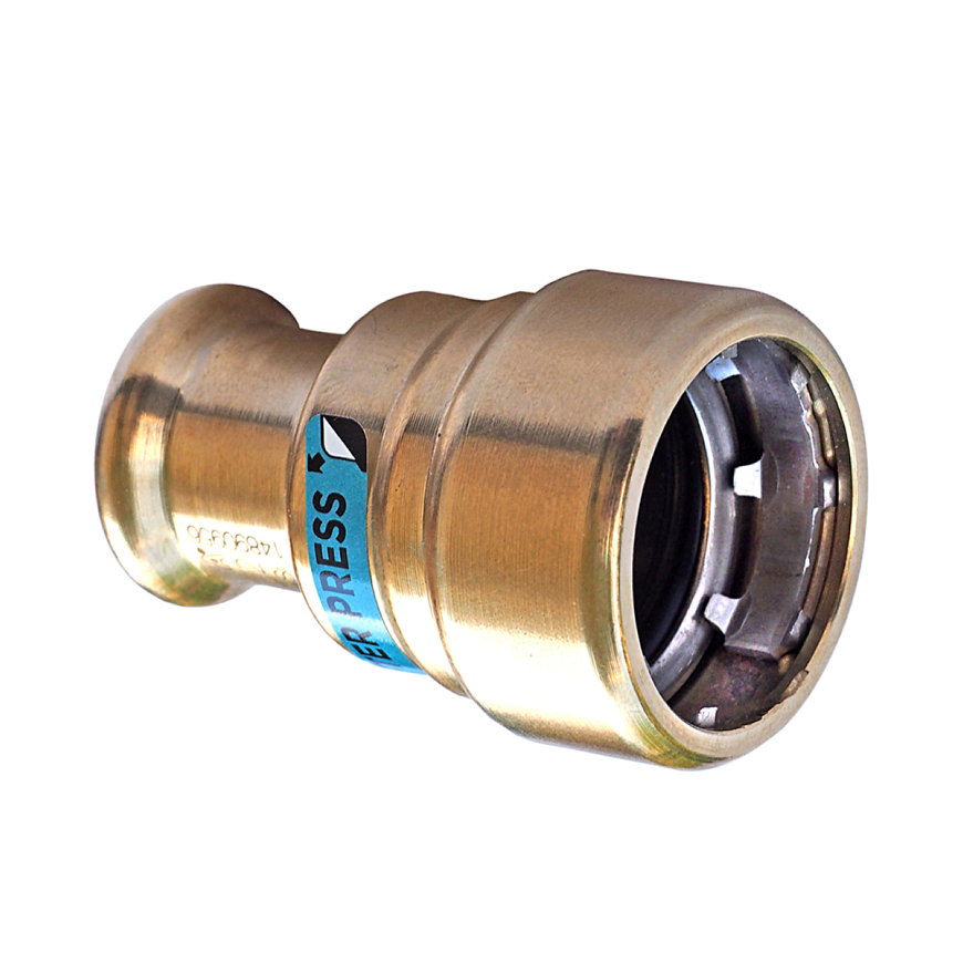 Sanha Heavy Steel Press universele overgangs koppeling, staal, 2x pers, ½" x 15 mm