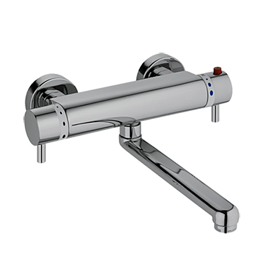 Rada thermostaatkraan, type 9008, wand, chroom, &frac12;" x 15 cm 