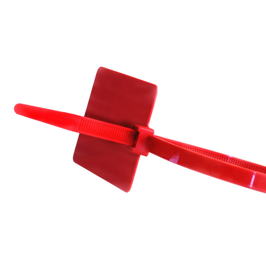 SapiSelco kabelbinders met markerlabel, 83 x 51 mm, rood, l = 280 mm, b = 7,5 mm, zak &agrave; 50 stuks 