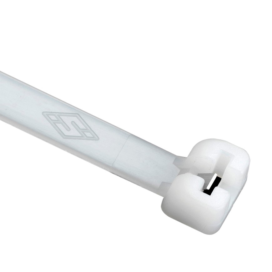 SapiSelco Kabelbinder m. Edelst.-Verschlussclip, transparent, l = 290 mm, b = 4,5 mm, VE: 100 St&uuml;ck 