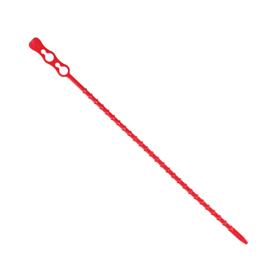SapiSelco kabelbinders, herbruikbaar, rood, l = 240 mm, b = 3,8 mm, zak &agrave; 100 stuks 