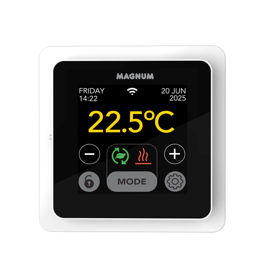 MAGNUM Remote Control slimme wifi-thermostaat, type MRC2, incl. vloer- en ruimtesensor, inbouw, wit