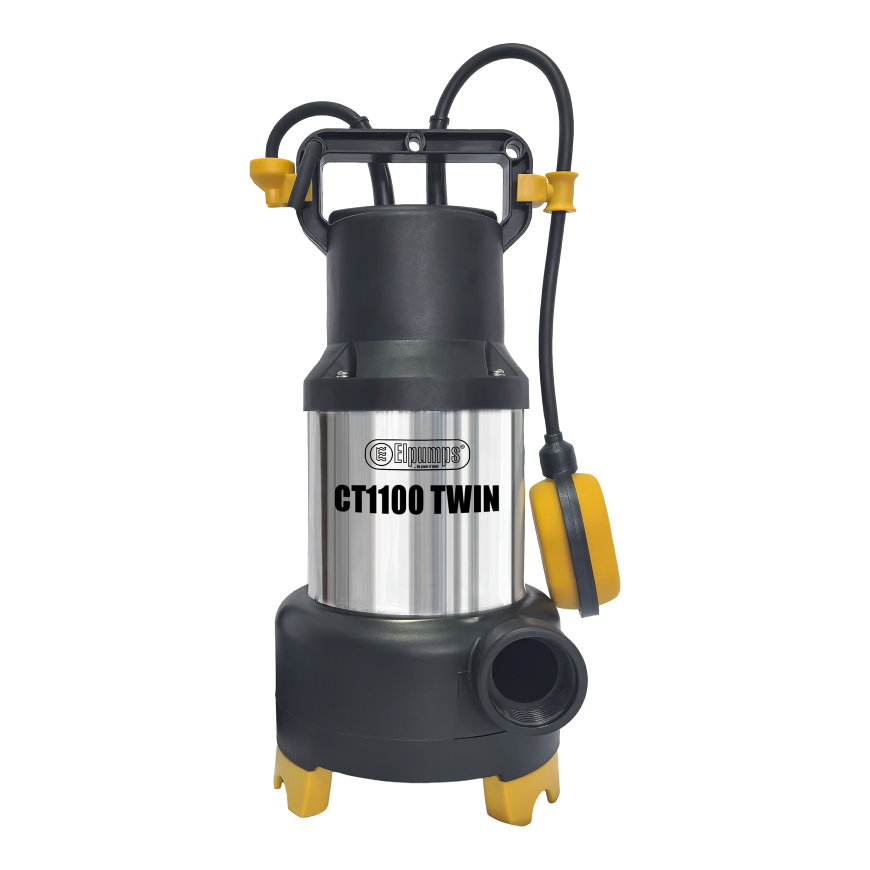 Elpumps dompelpomp voor schoon- en licht vervuild water, CT 1100 Twin, 1,1 kW, 230 V, vlotter