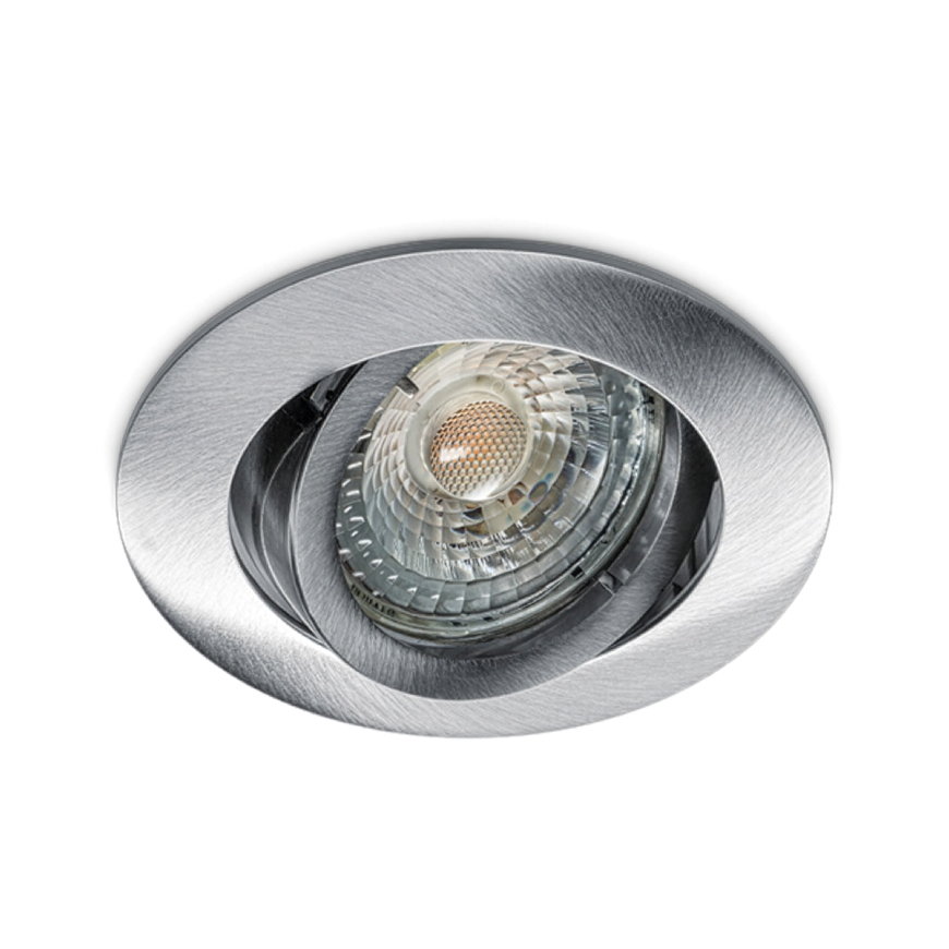 Norton HLK inbouwspot, GU10, &Oslash;82mm, dimbaar, zwenkbaar, IP20, chroom 