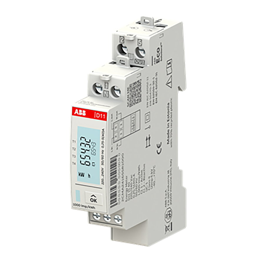 Energiemeter, type D11 15 40, 1 fase direct 40 A 