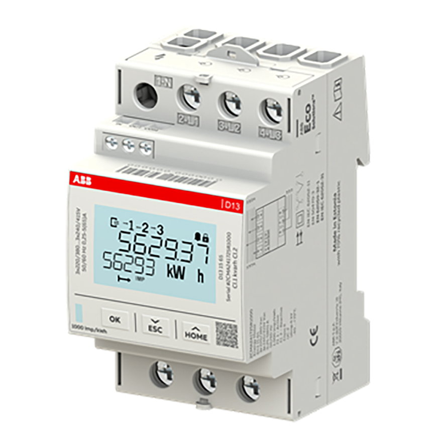 Energiemeter, type D13 15 65, 3 fase direct 65 A 