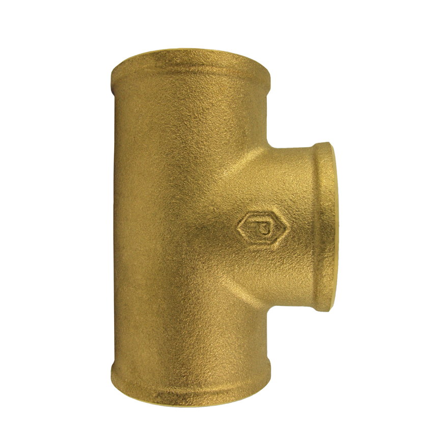 Schroef T-stuk 90&deg;, messing, 3x binnendraad, 1/8" x 1/8" x 1/8" 