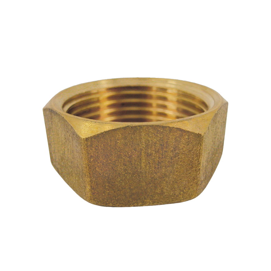 Eindkap, messing, 1x binnendraad, 1/8" 