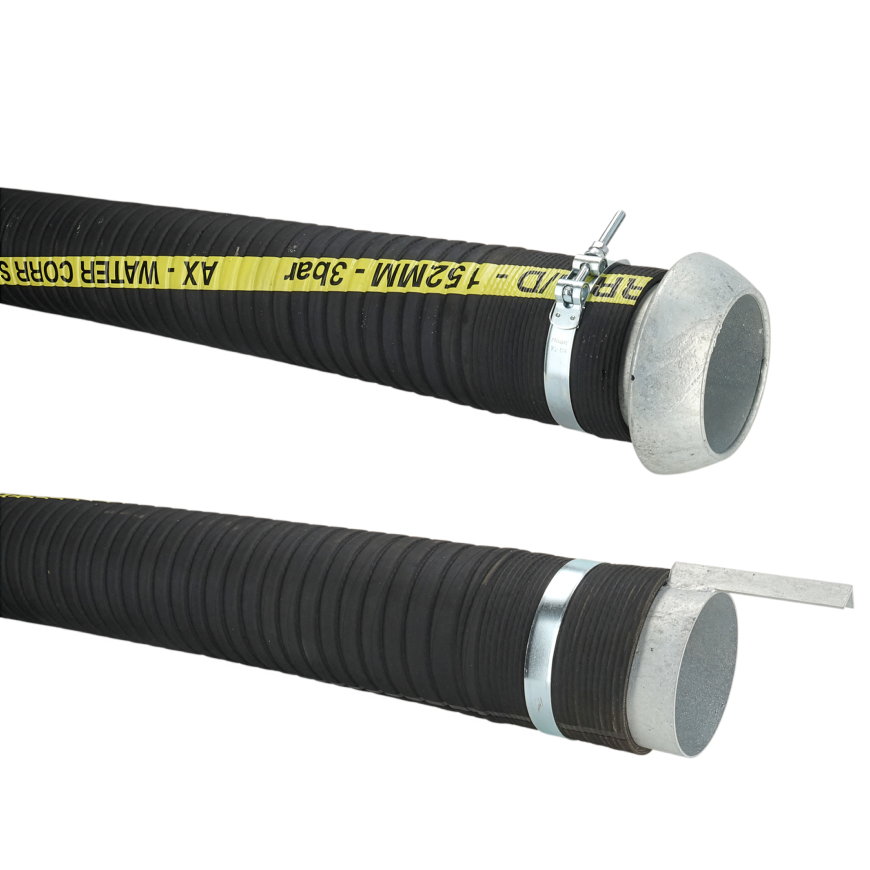 Maspla gier zuigslangset, rubber, v-deel x zuigstuk, 152 x 166 mm, l = 4 m 