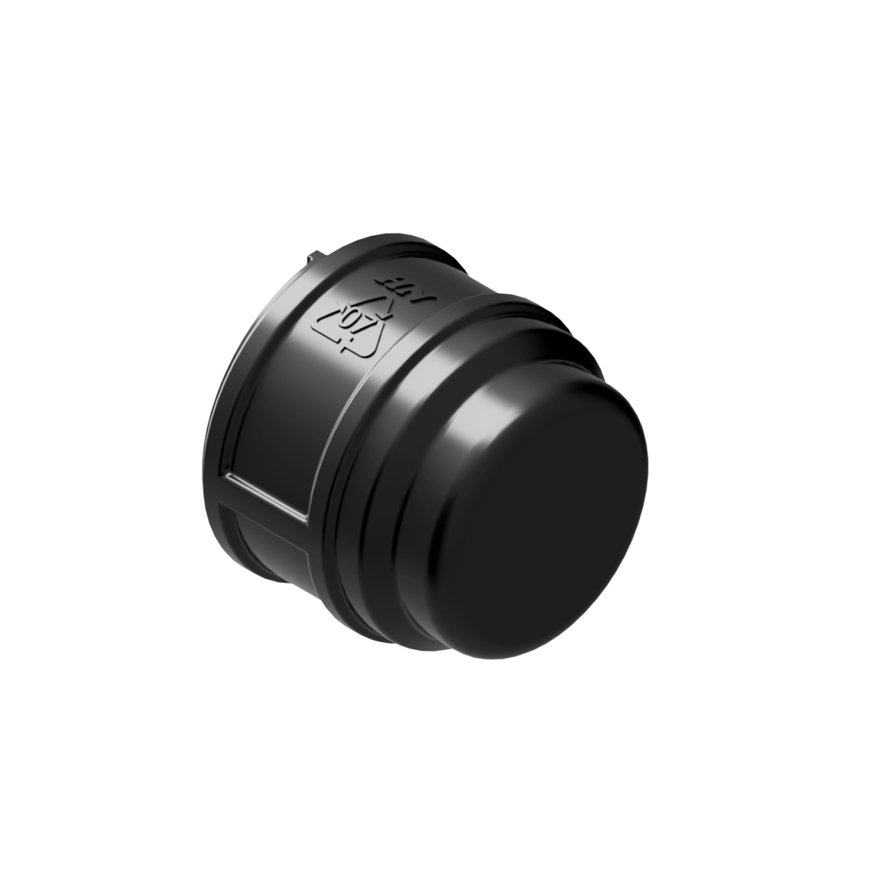 Henco eindkap voor Pro-Flow Manifold verdeler, 1x binnendraad, zwart 